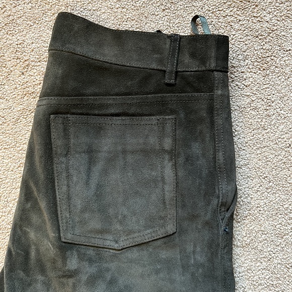 RALPH LAUREN BLUE LABEL OLIVE SUEDE RIDING PANTS JEANS SIZE 2 - Picture 8 of 9